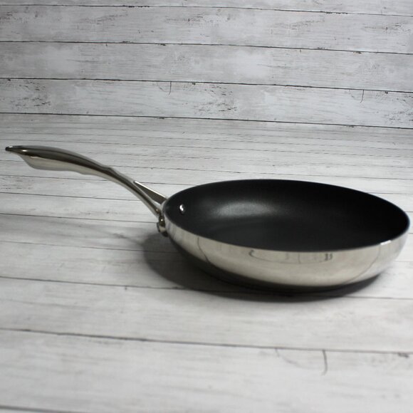 NEW Tupperware Chef Series Non Stick 9.5" Open Fry Pan Stainless Steel - Picture 1 of 5